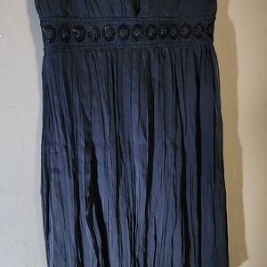 Signature by Sangria Black Embellished Strapless Sundress